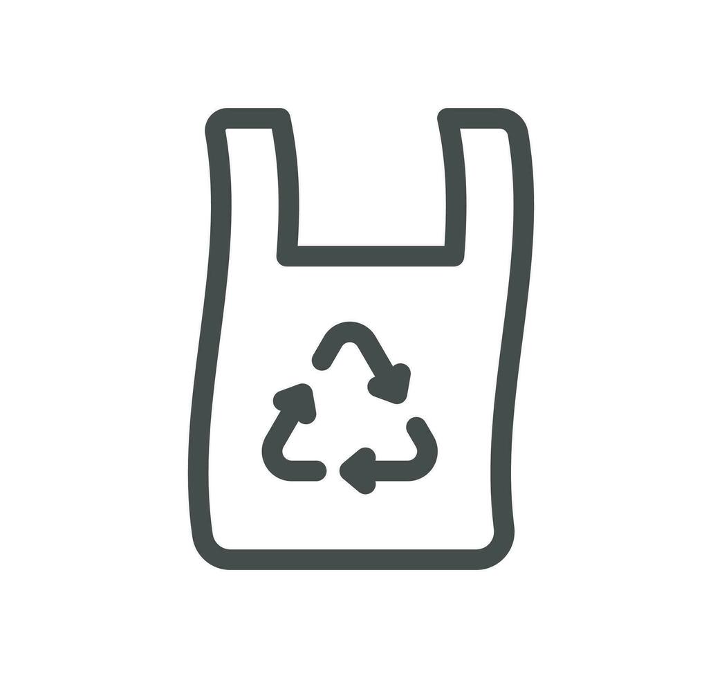Garbage related icon outline and linear vector. vector