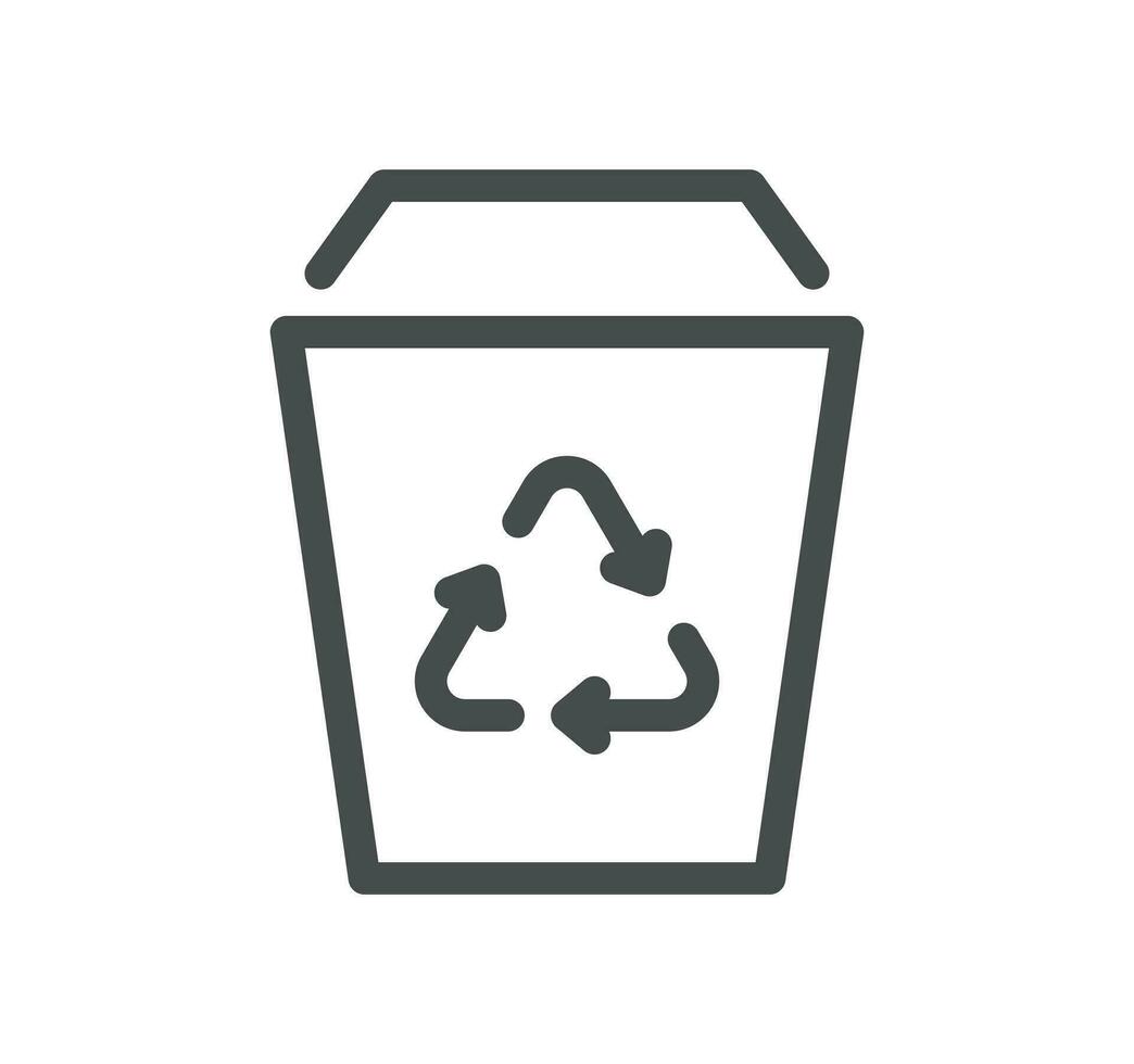 Garbage related icon outline and linear vector. vector
