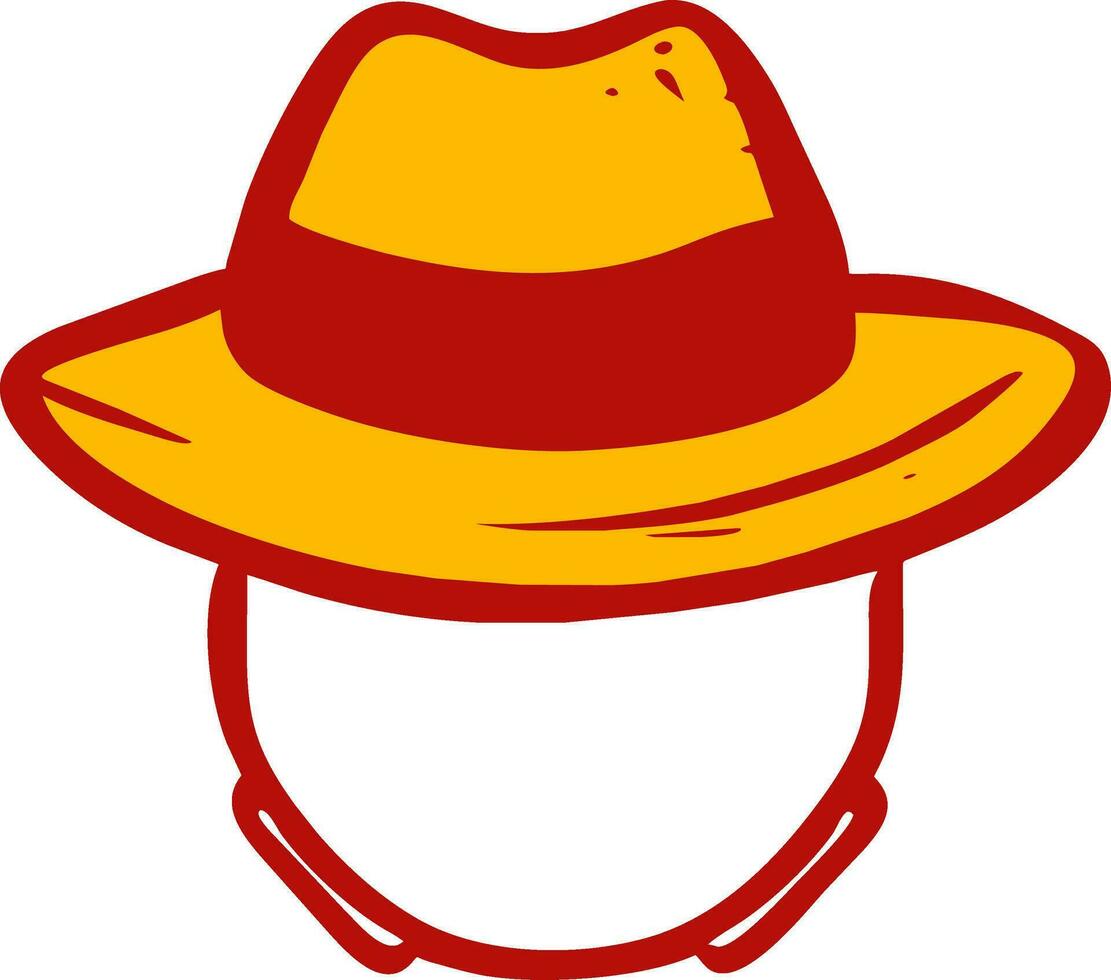 a straw hat clipart vector