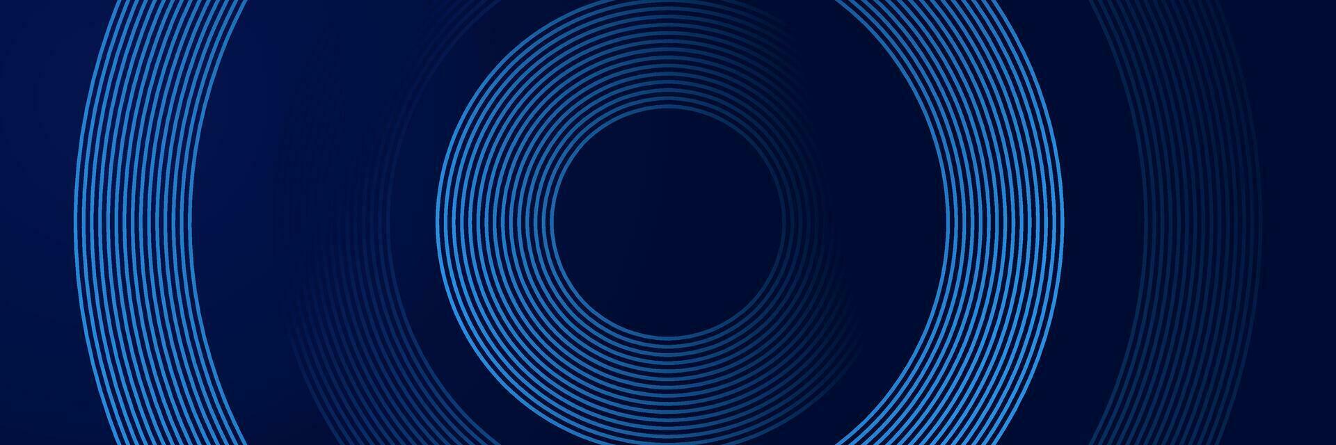 abstract dark blue background with circles vector