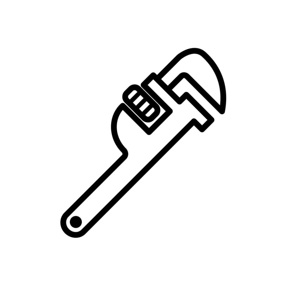 pipe wrench icon design vector
