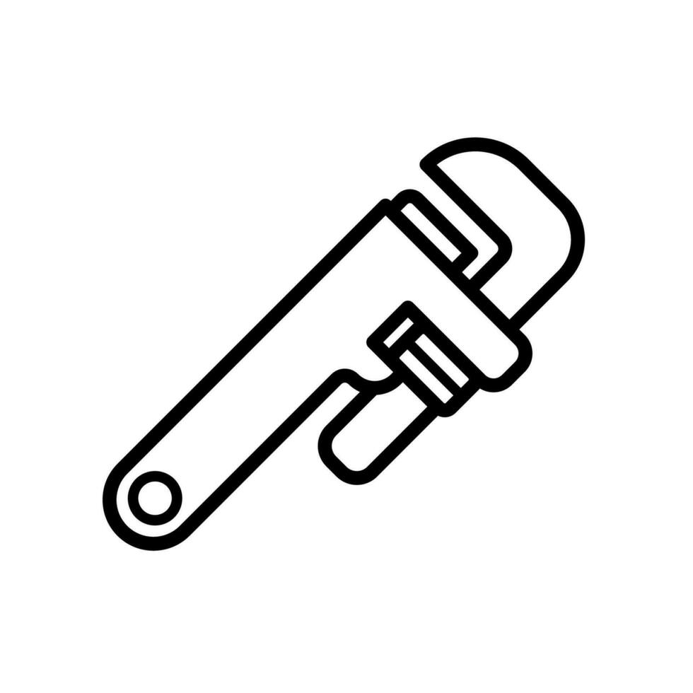 pipe wrench icon design vector