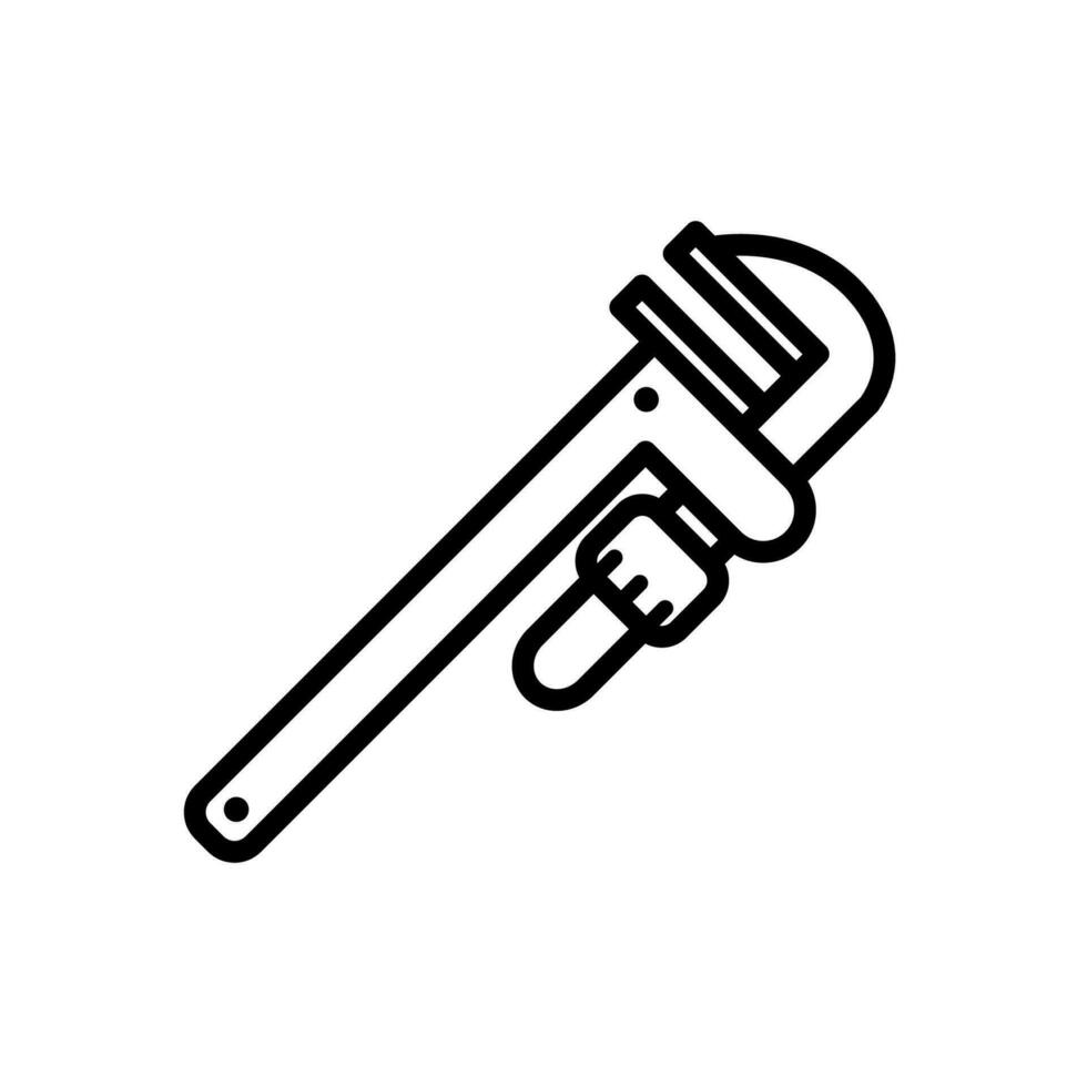 pipe wrench icon design vector