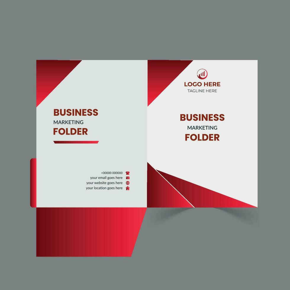 File folder design, presentation folder design 34818074 Vector Art at