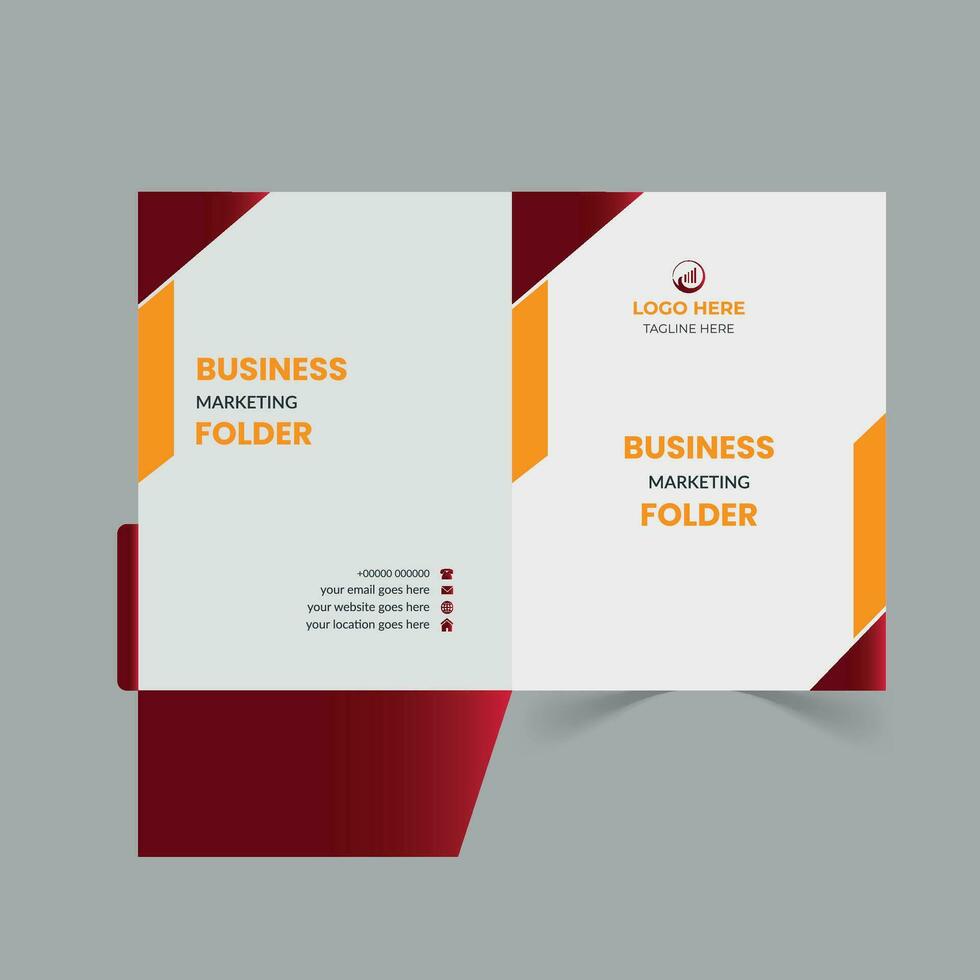 File folder design, presentation folder design vector