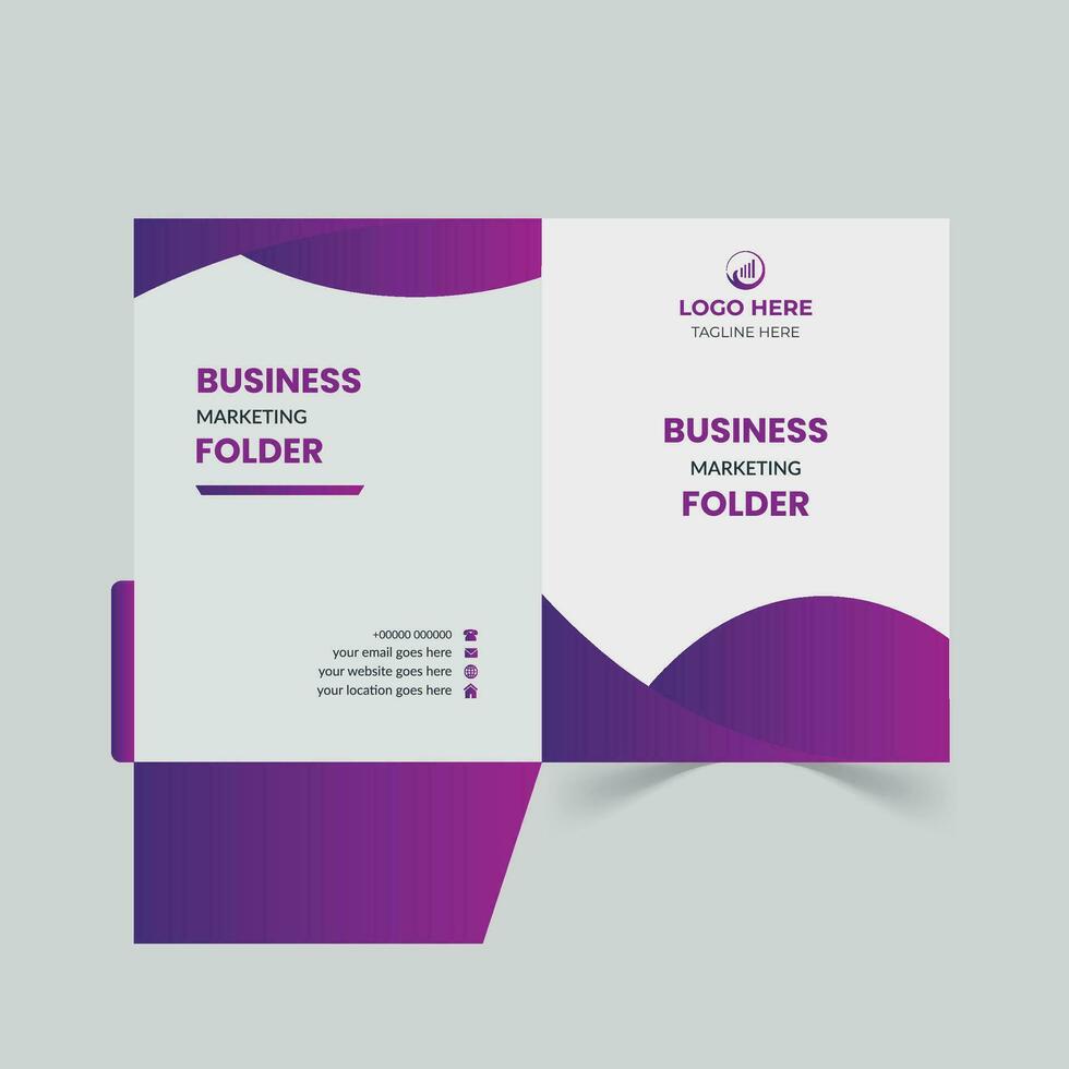 File folder design, presentation folder design vector