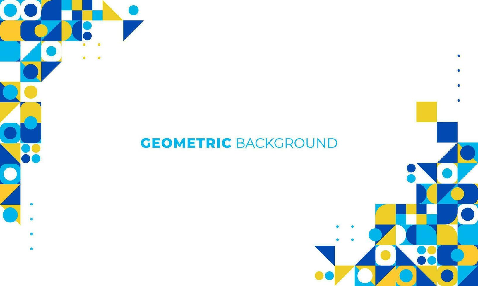 Abstract modern mosaic design with geometric shapes memphis background vector