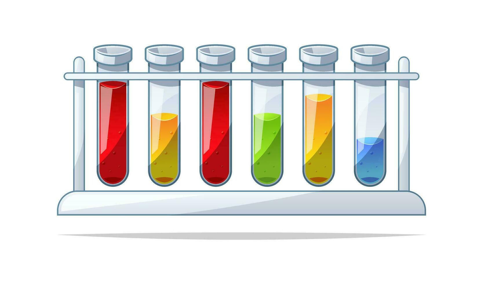 Transparent glass test tube vector. Equipment for chemical laboratory. vector