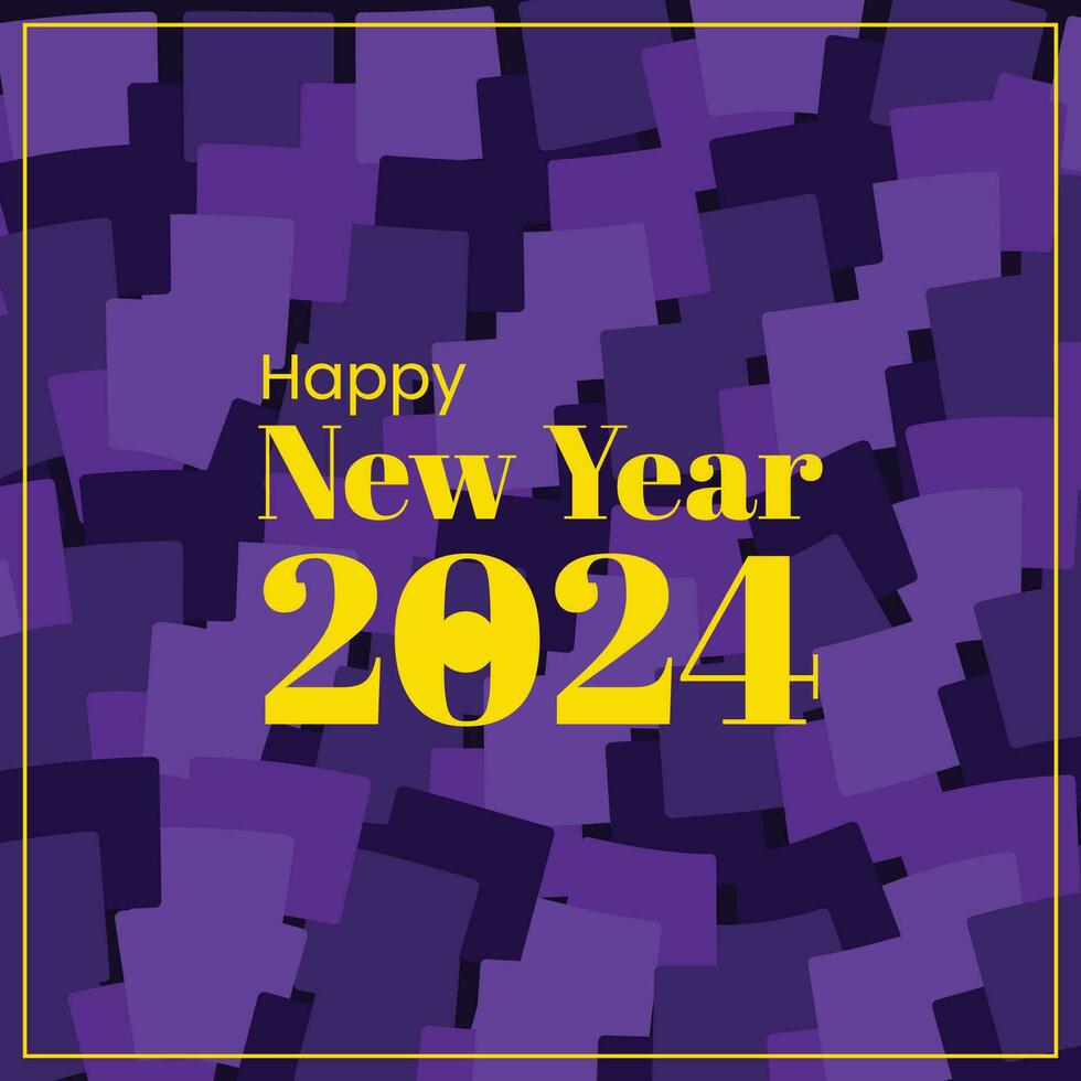 vector Happy New Year 2024 Abstract Background Flat Design