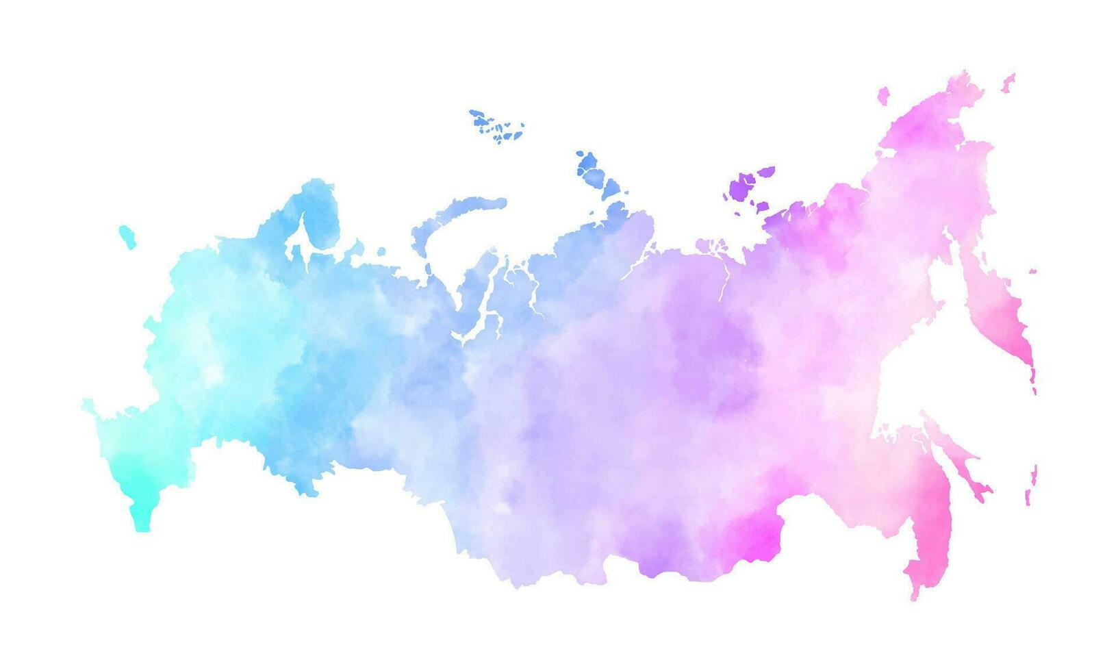 vistoso Rusia mapa acuarela vector antecedentes