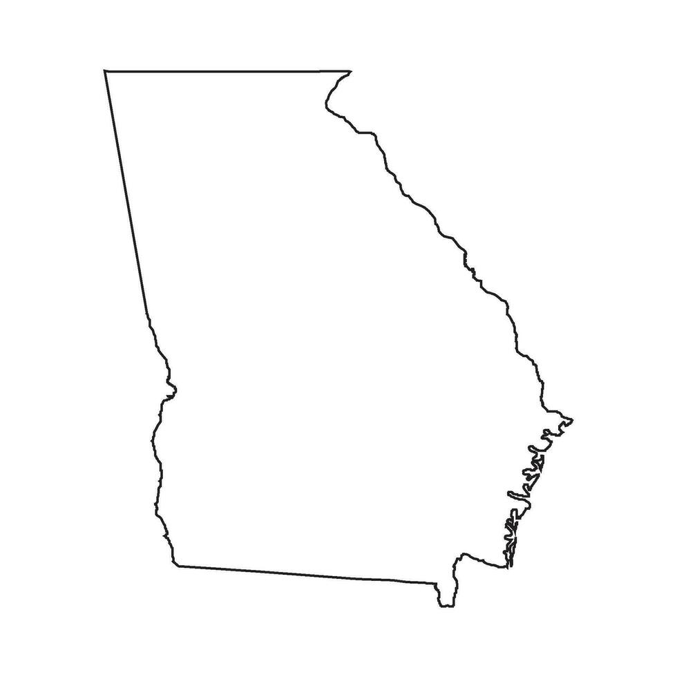 Georgia map icon vector