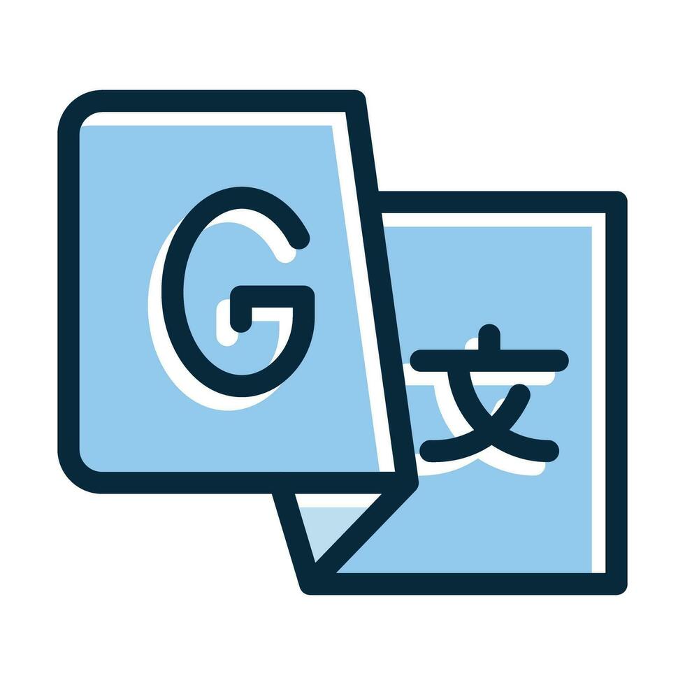 Translate Vector Thick Line Filled Dark Colors