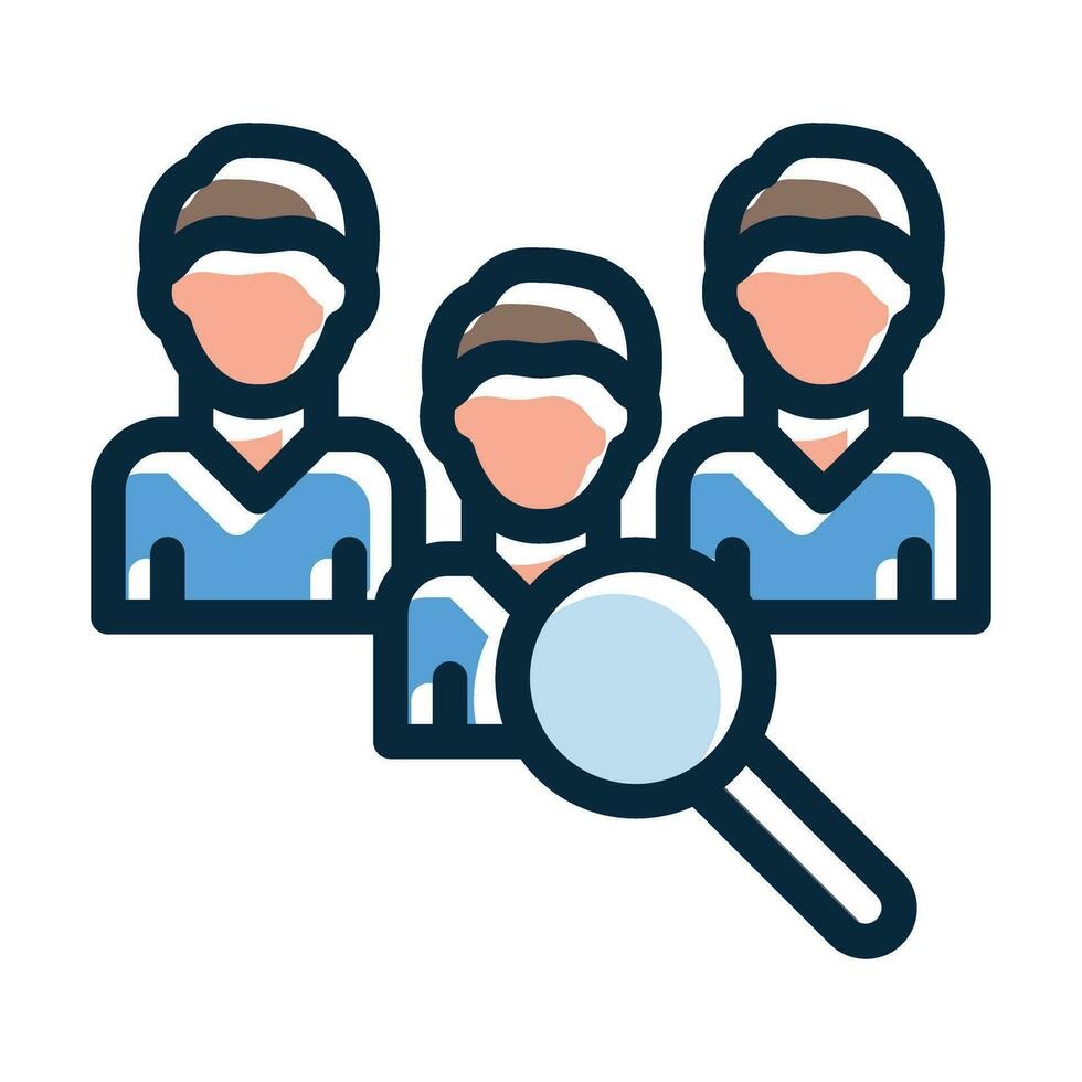 Hiring Vector Thick Line Filled Dark Colors