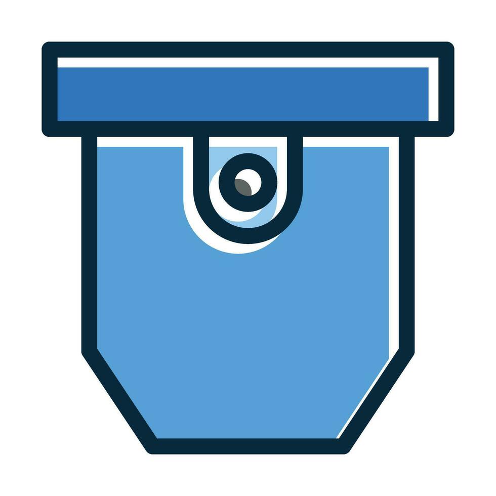 Pocket Vector Thick Line Filled Dark Colors