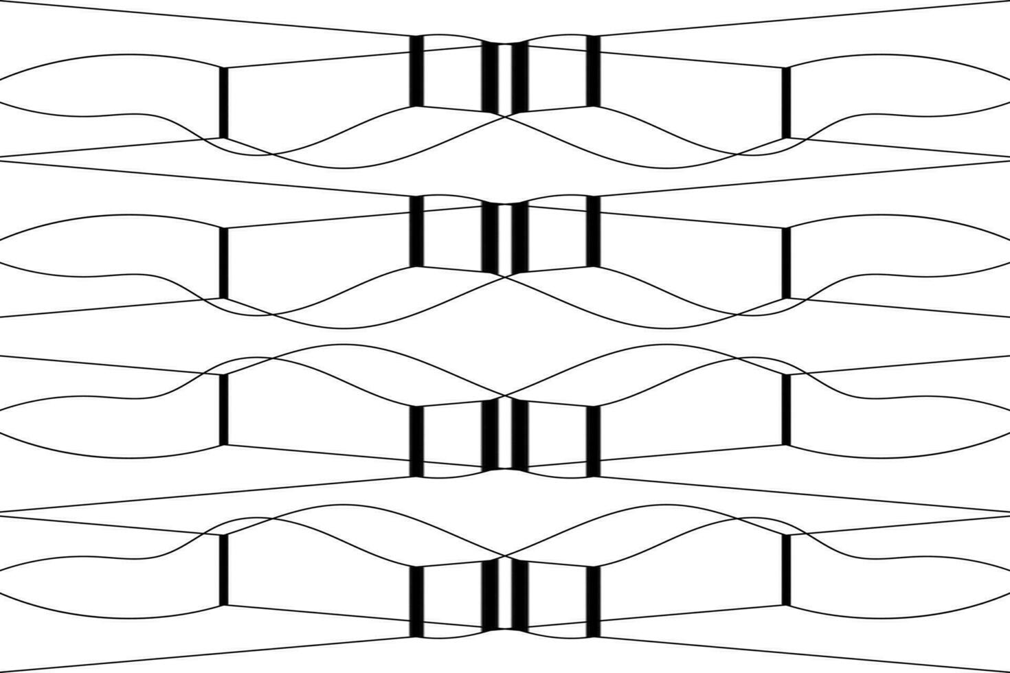 Vector geometric seamless pattern wave shapes background image