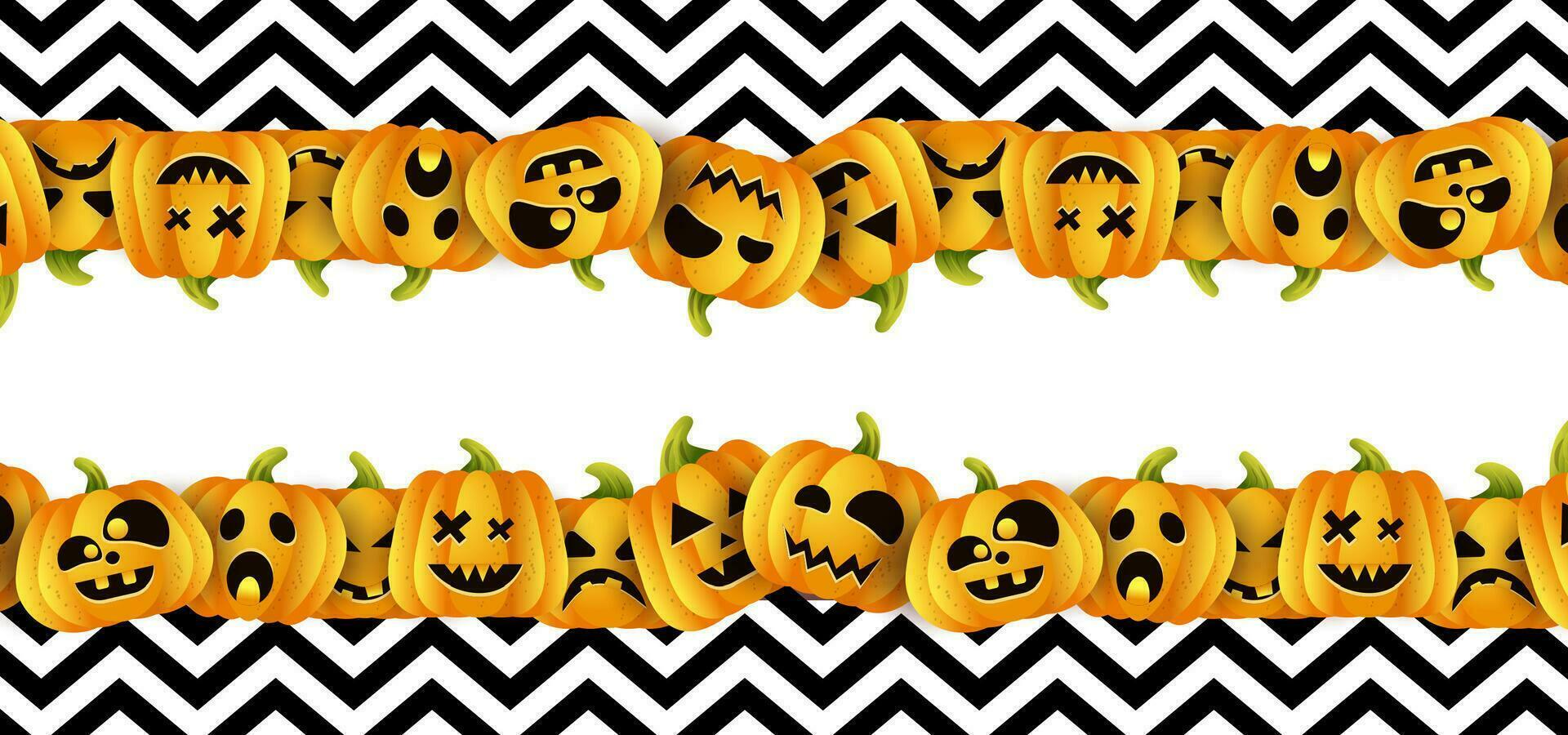 Halloween cartoon pumpkin background vector