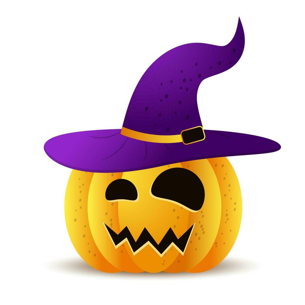 Halloween cartoon pumpkin vector