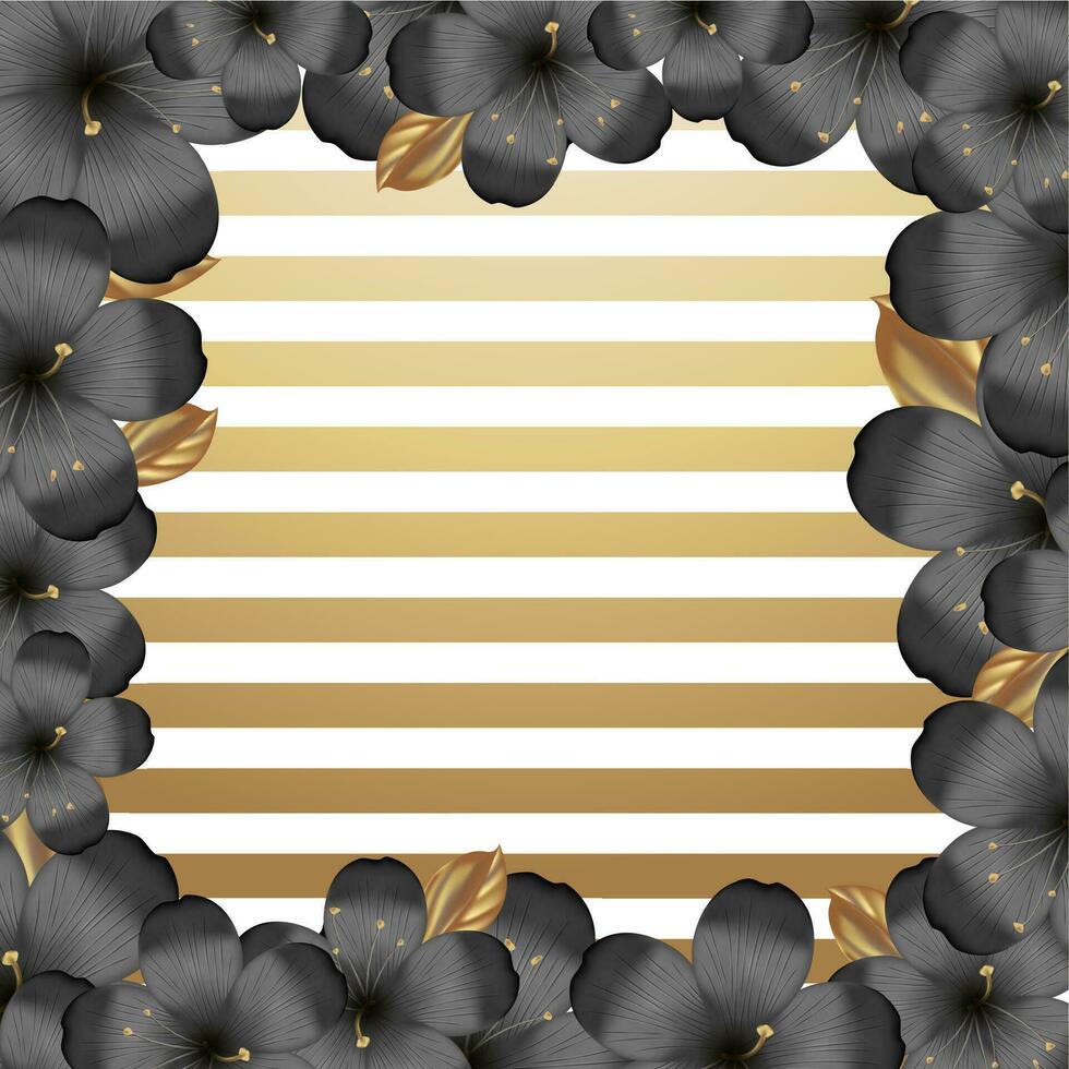 Frame with tropical flowers vector
