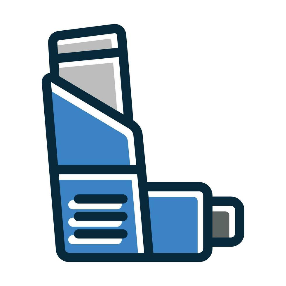Inhaler Vector Thick Line Filled Dark Colors