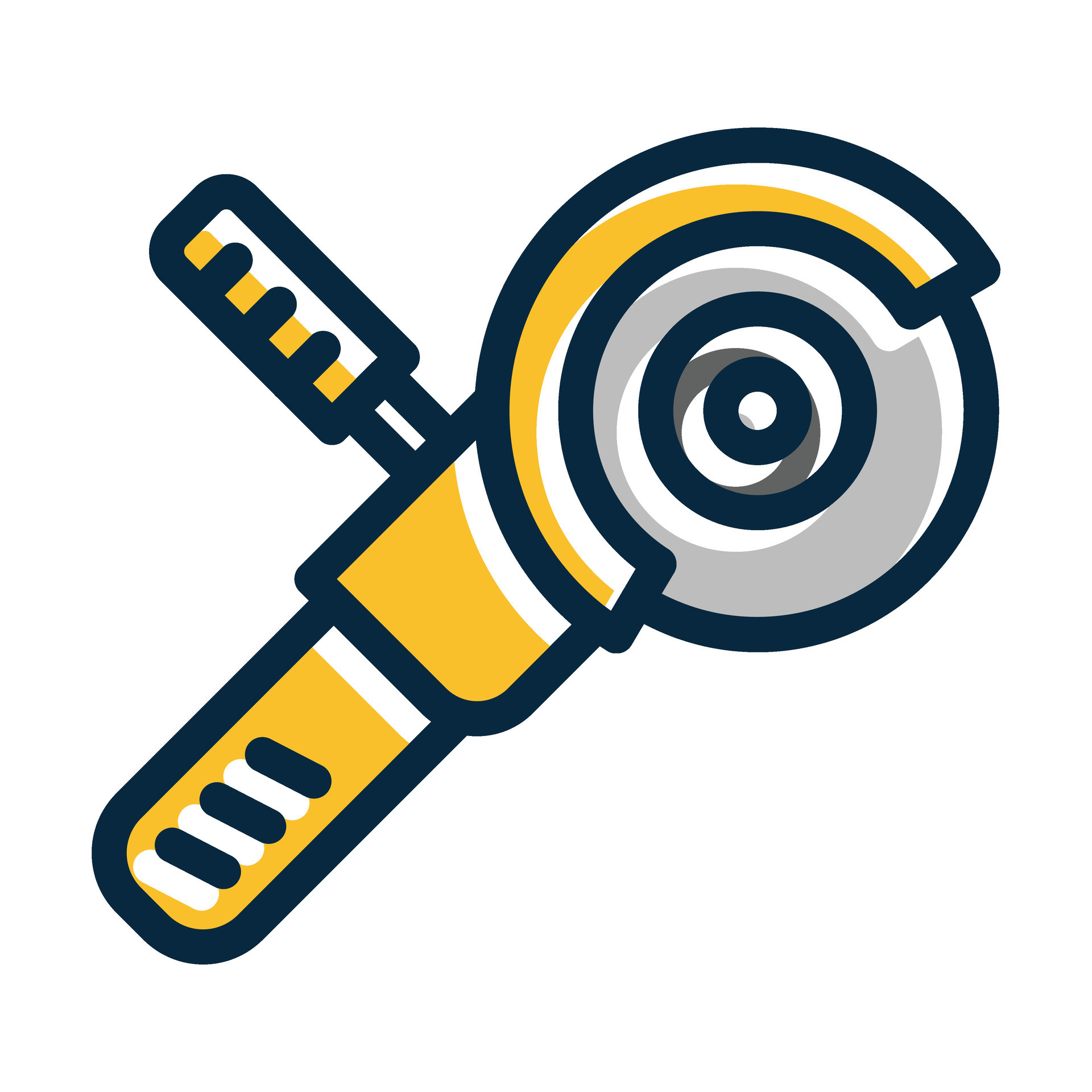 Angle Grinder Vector Thick Line Filled Dark Colors 34818909 Vector Art