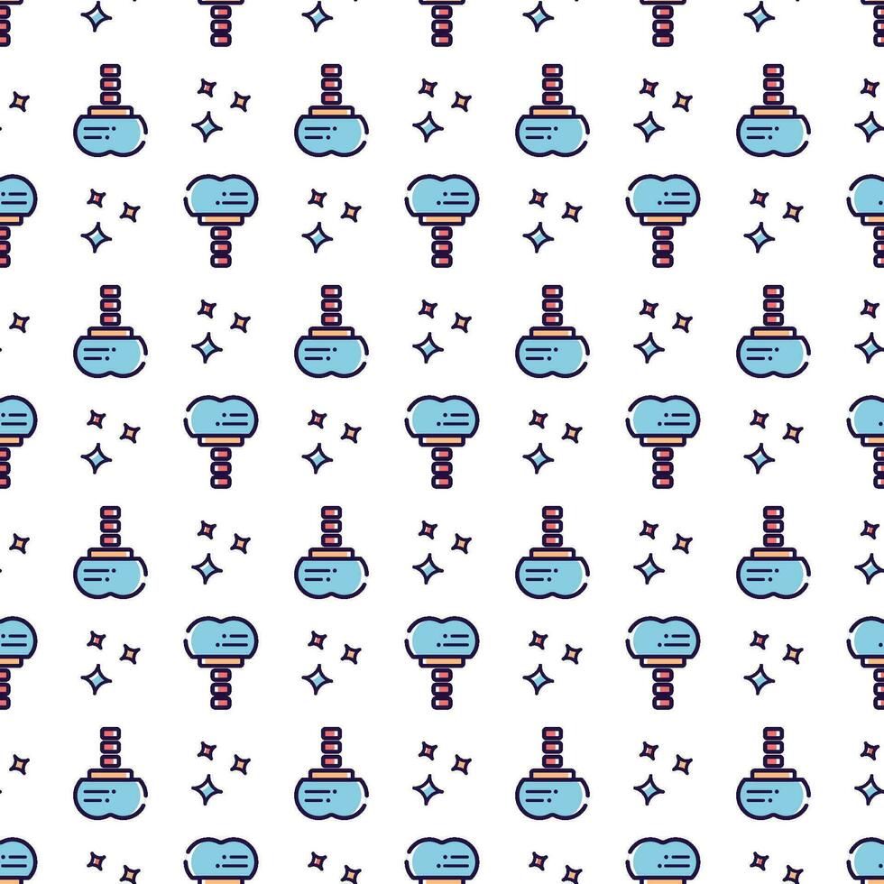 Dental vector seamless pattern