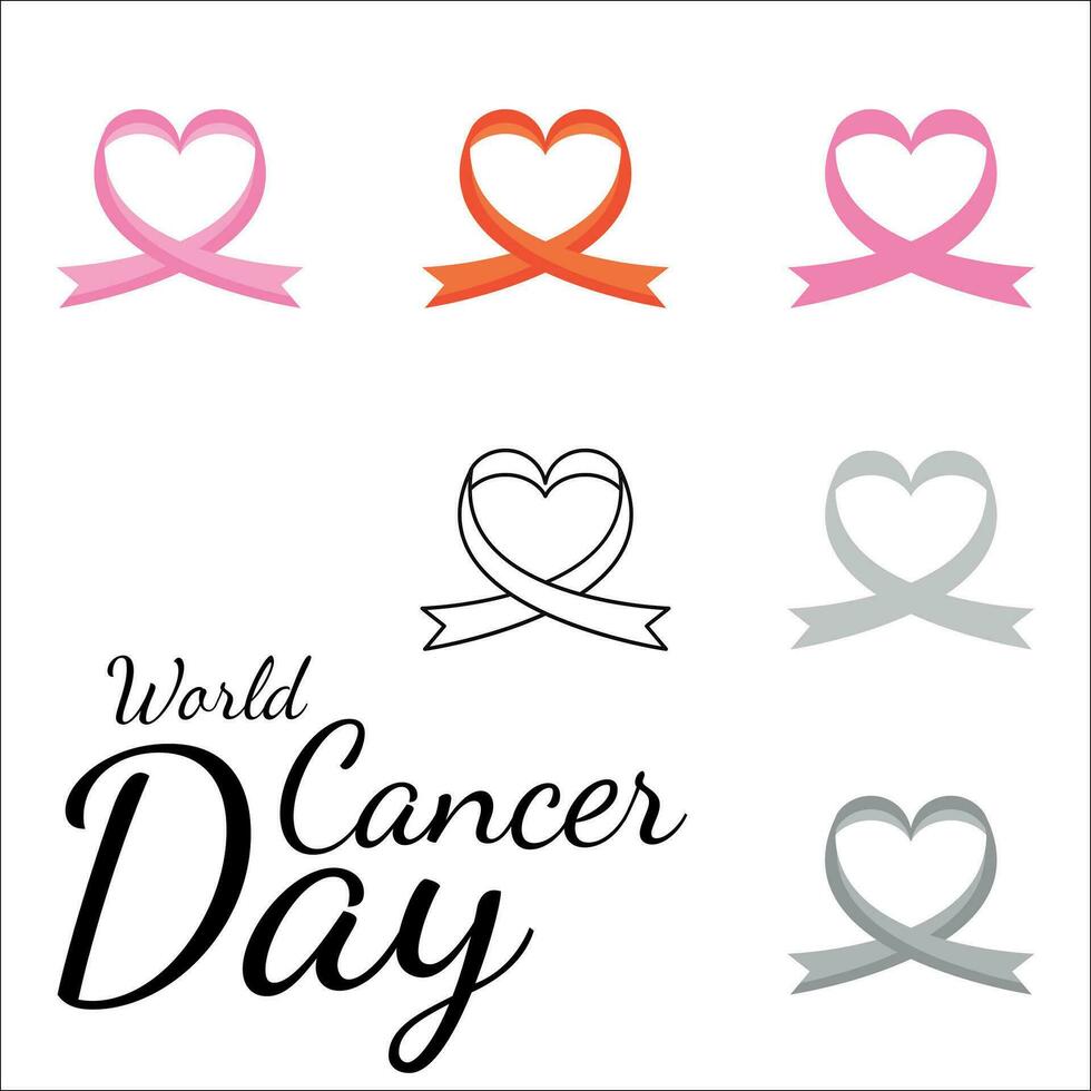 world cancer day illustration vector