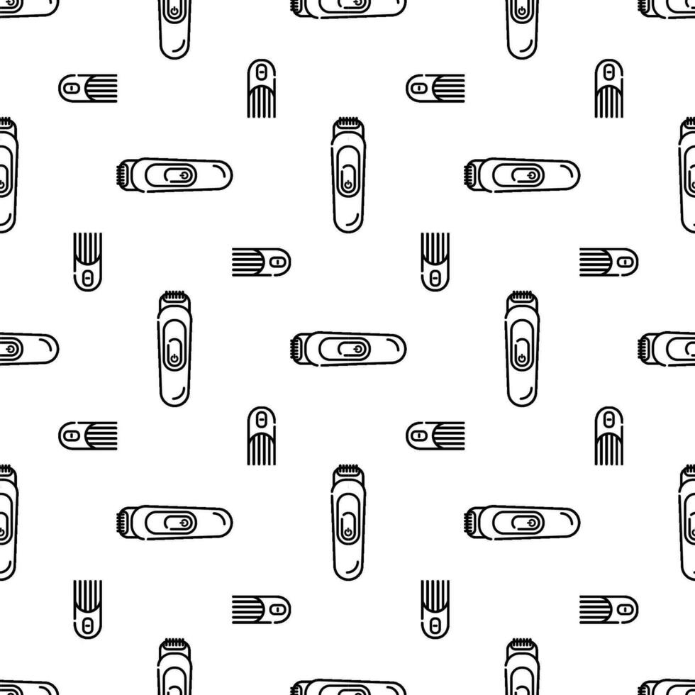Hair salon seamless pattern vector