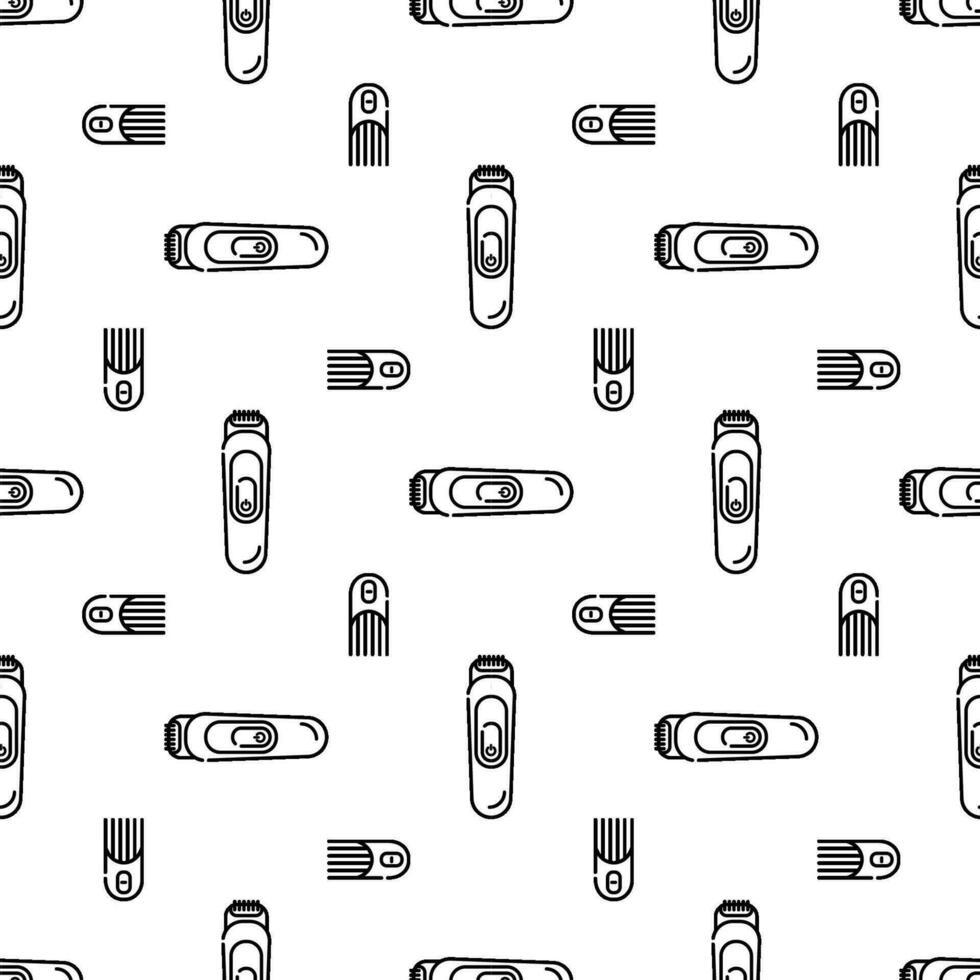 Hair salon seamless pattern vector