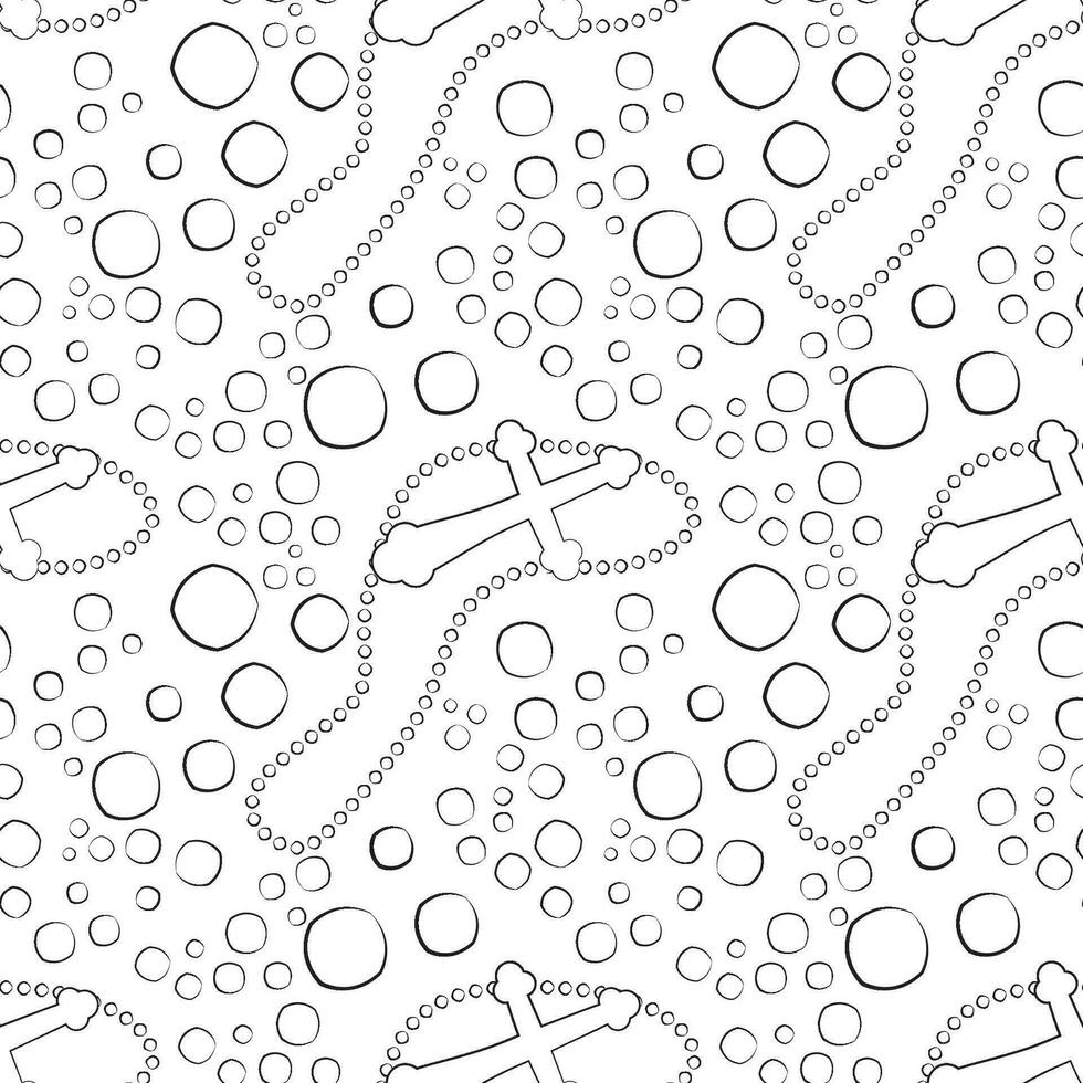 Vector seamless pattern on the religious theme of christening