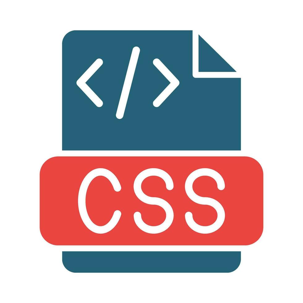 css vector glifo dos color icono para personal y comercial usar.