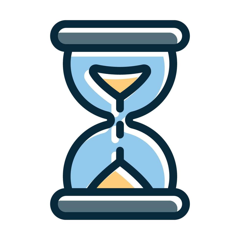 Hourglass Vector Thick Line Filled Dark Colors