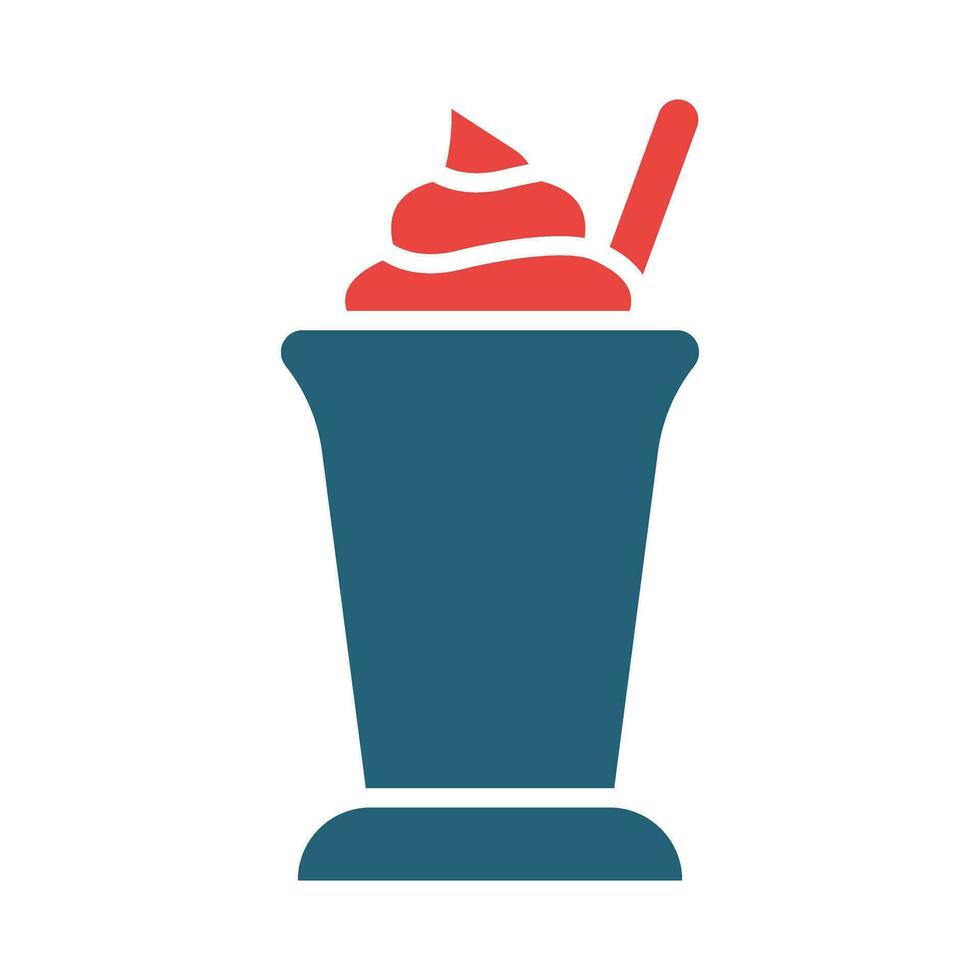 Sundae Vector Glyph Two Color Icon For Personal And Commercial Use.