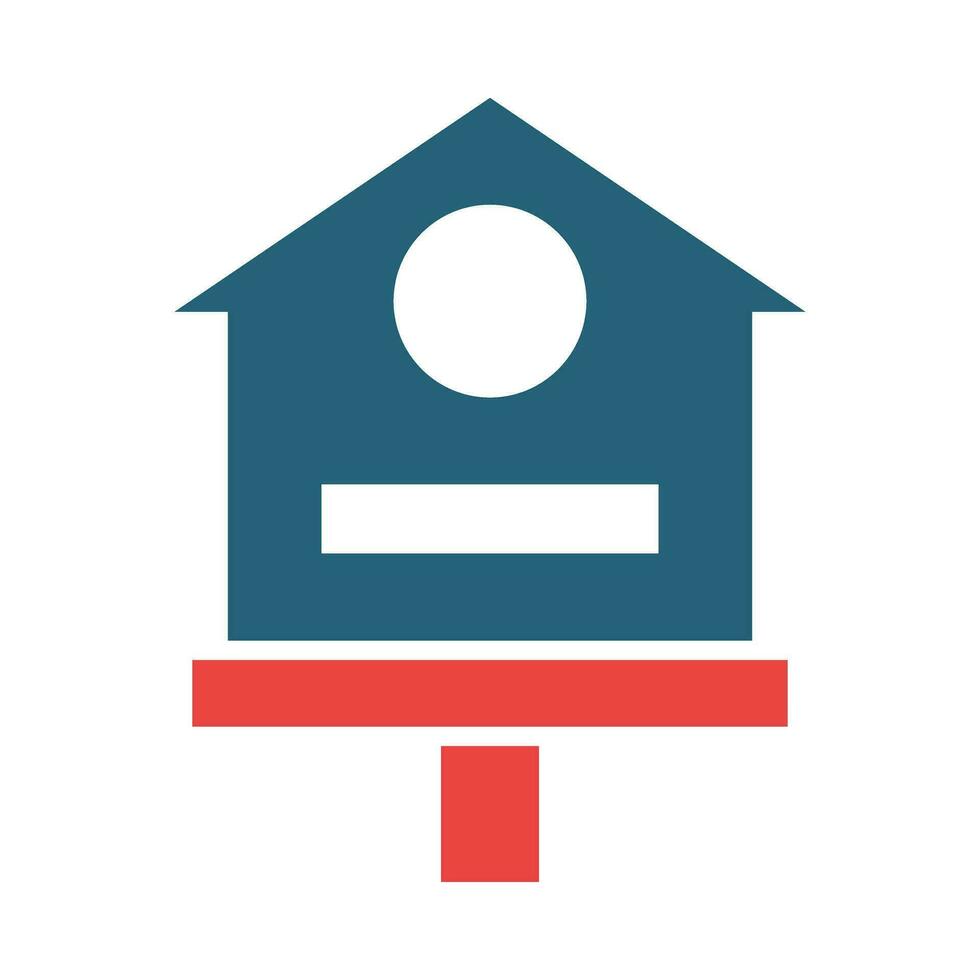 Bird House Vector Glyph Two Color Icon For Personal And Commercial Use.