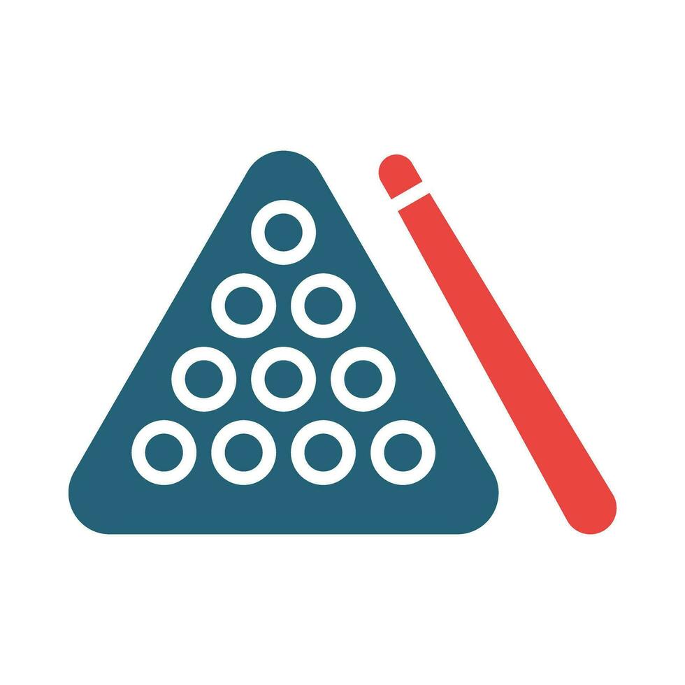 Billiard Vector Glyph Two Color Icon For Personal And Commercial Use.
