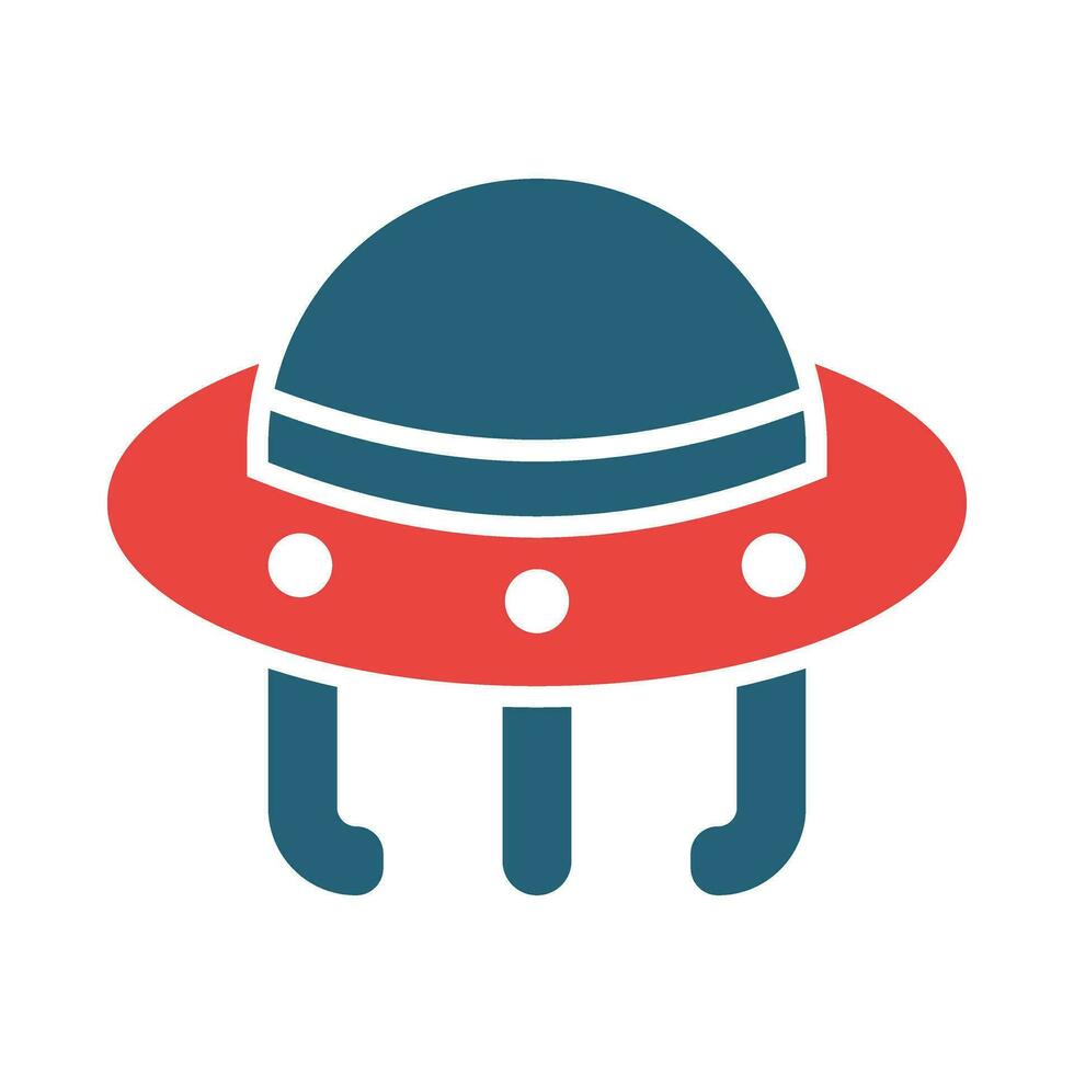 Ufo Vector Glyph Two Color Icon For Personal And Commercial Use.