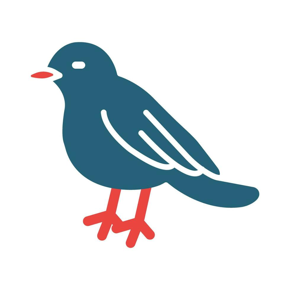 pájaro vector glifo dos color icono para personal y comercial usar.