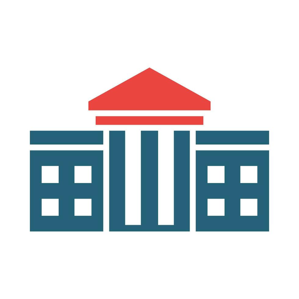 White House Vector Glyph Two Color Icons For Personal And Commercial Use.
