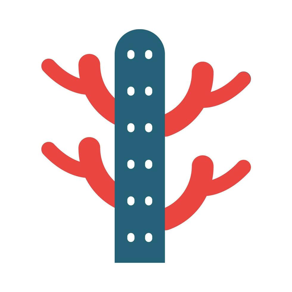Cactus Vector Glyph Two Color Icon For Personal And Commercial Use.