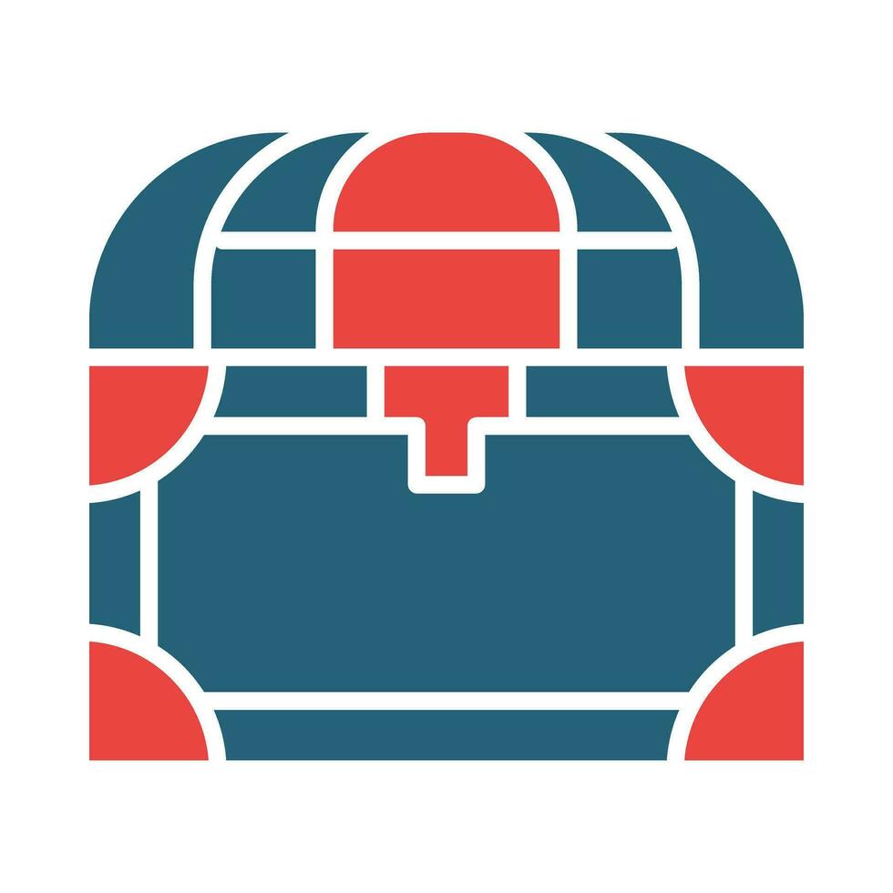 Treasure Chest Vector Glyph Two Color Icon For Personal And Commercial Use.