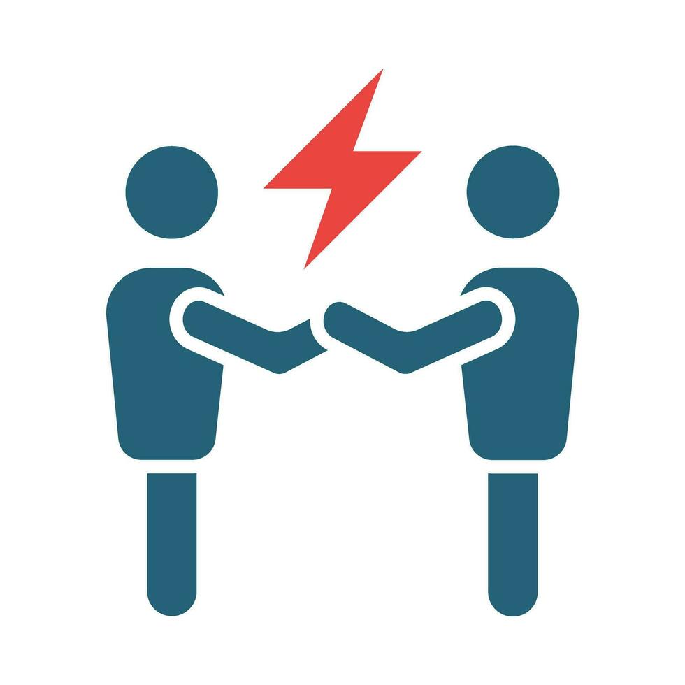 Conflict Vector Glyph Two Color Icon For Personal And Commercial Use.