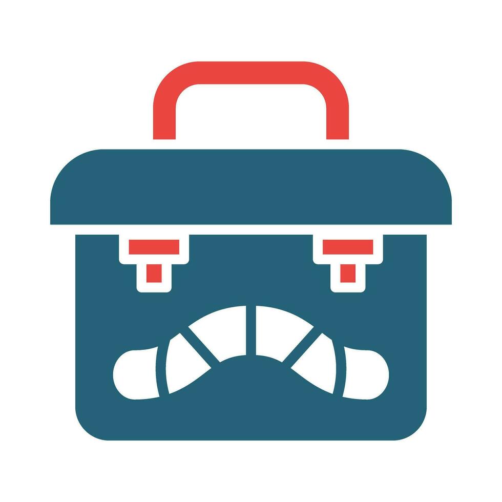Baits Box Vector Glyph Two Color Icon For Personal And Commercial Use.