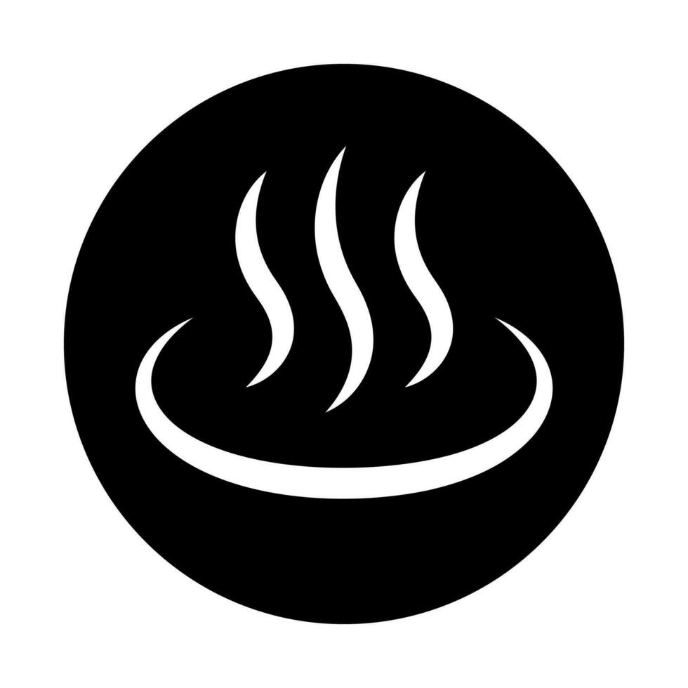 Round hot spring icon. Vector. vector