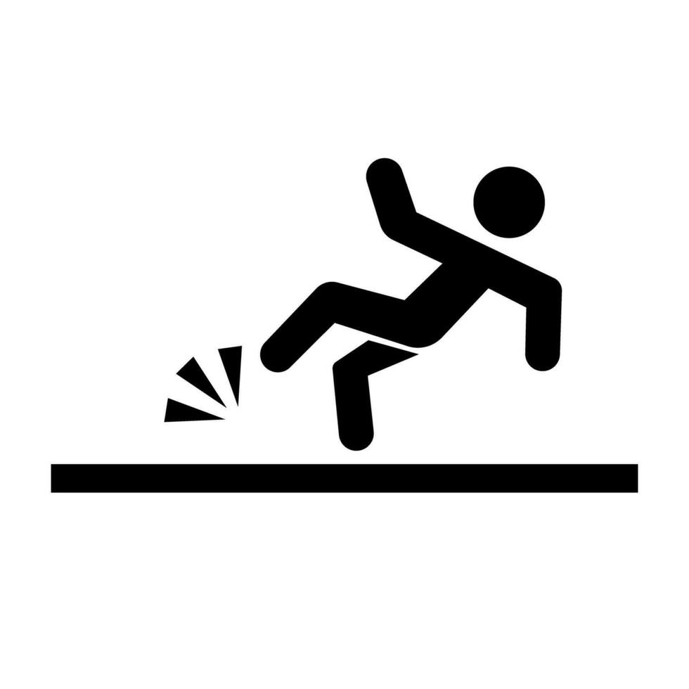 Simple stumbling person pictogram. Vector. vector