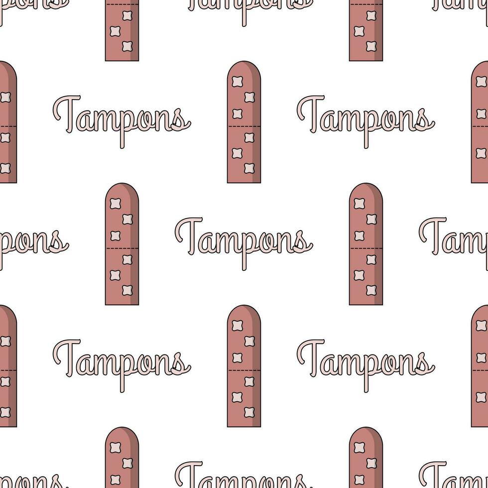 Women's menstruation and pads seamless pattern vector