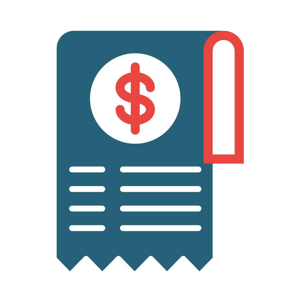 Bill Vector Glyph Two Color Icon For Personal And Commercial Use.