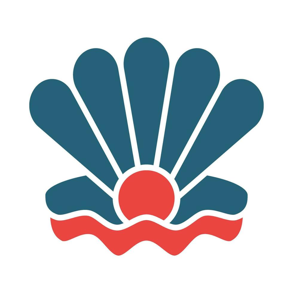 Clam Vector Glyph Two Color Icon For Personal And Commercial Use.