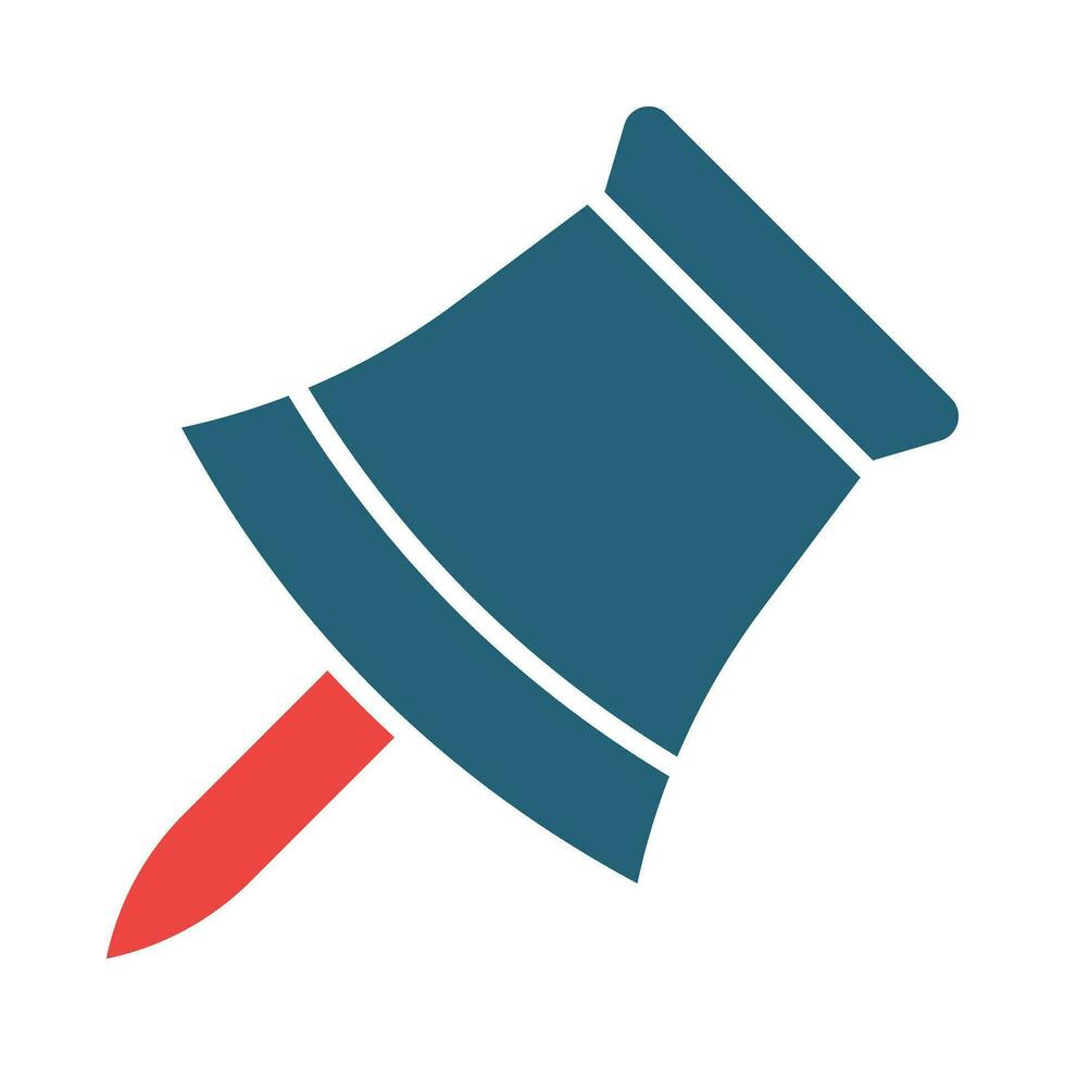 Push Pin Vector Glyph Two Color Icon For Personal And Commercial Use.