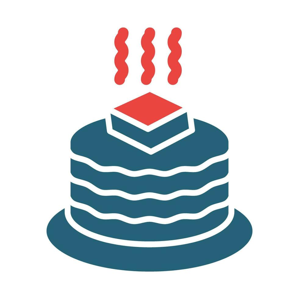 Pancakes Vector Glyph Two Color Icon For Personal And Commercial Use.