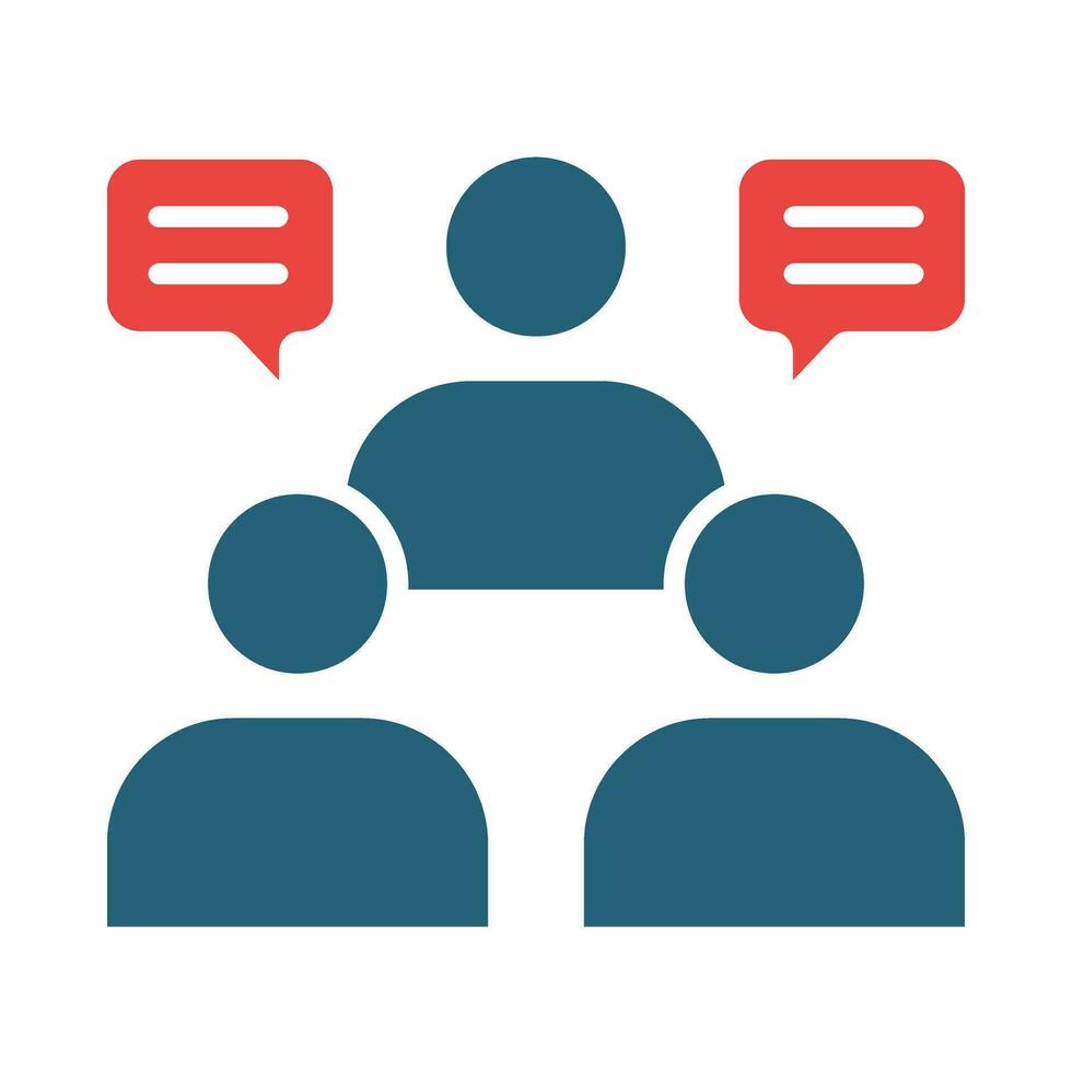 Forum Vector Glyph Two Color Icon For Personal And Commercial Use.