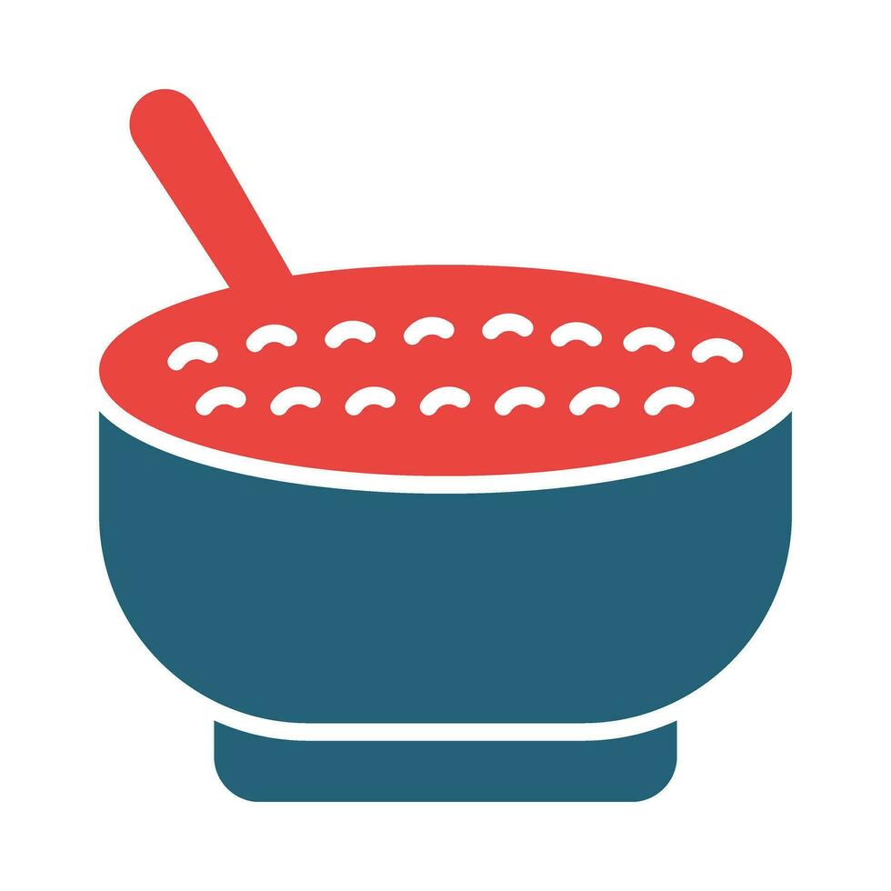 Porridge Vector Glyph Two Color Icon For Personal And Commercial Use.